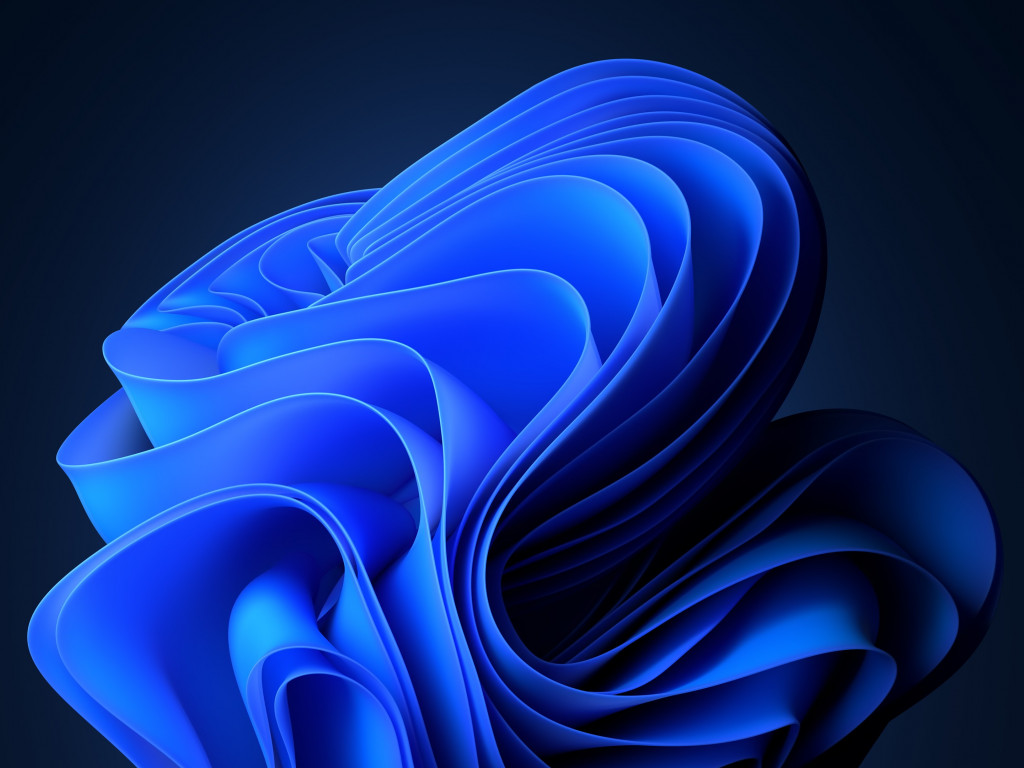 Windows 11 blue abstract wallpaper 1024x768