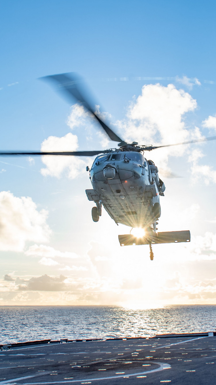 Seahawk Helicopter wallpaper 750x1334