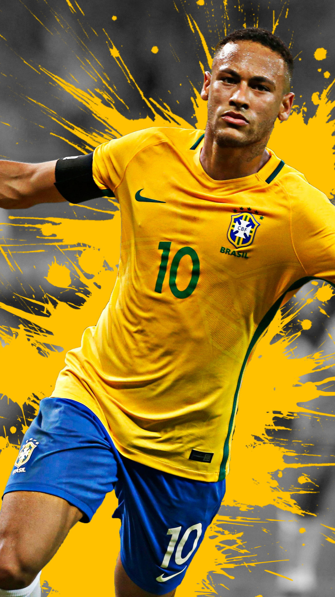 Download wallpaper: Neymar for Brazil national team 1080x1920