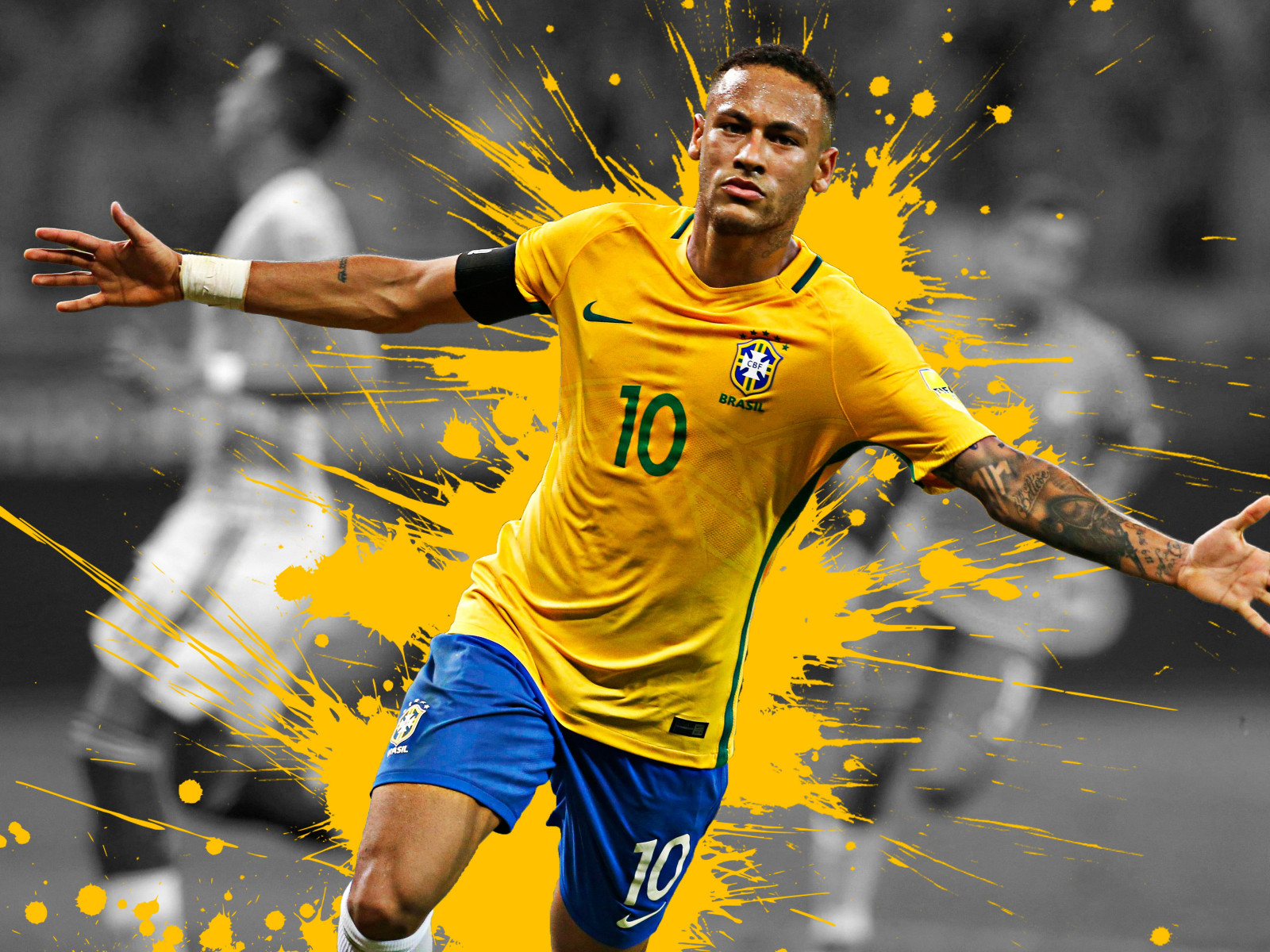Neymar for Brazil national team wallpaper 1600x1200
