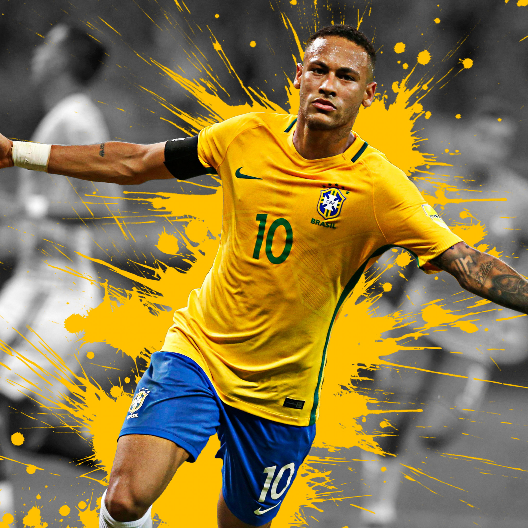Neymar for Brazil national team wallpaper 2048x2048