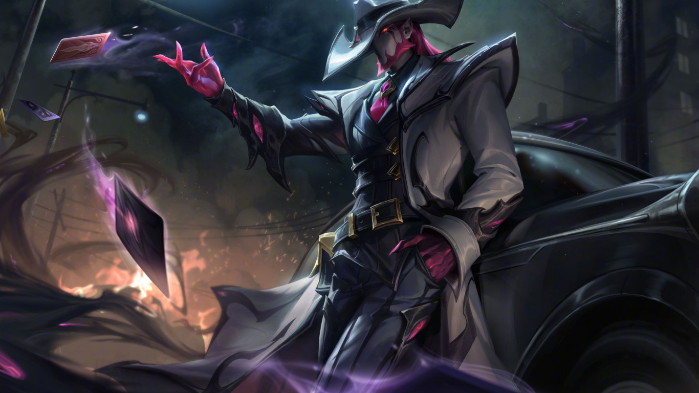 Download wallpaper: Twisted Fate from League Of Legends 1366x768
