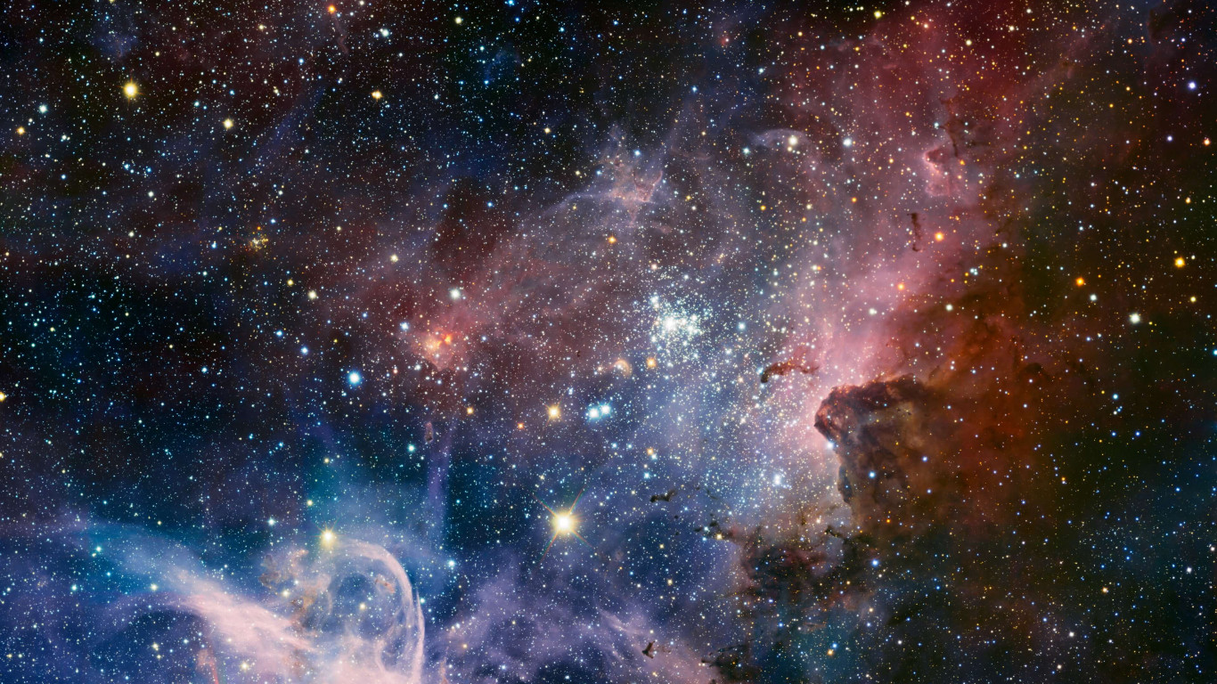 Carina Nebula wallpaper 1366x768