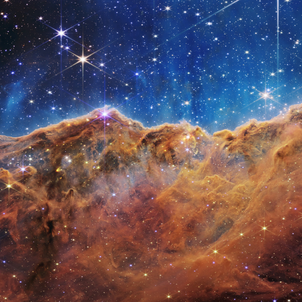 Cosmic Cliffs in the Carina Nebula wallpaper 1024x1024