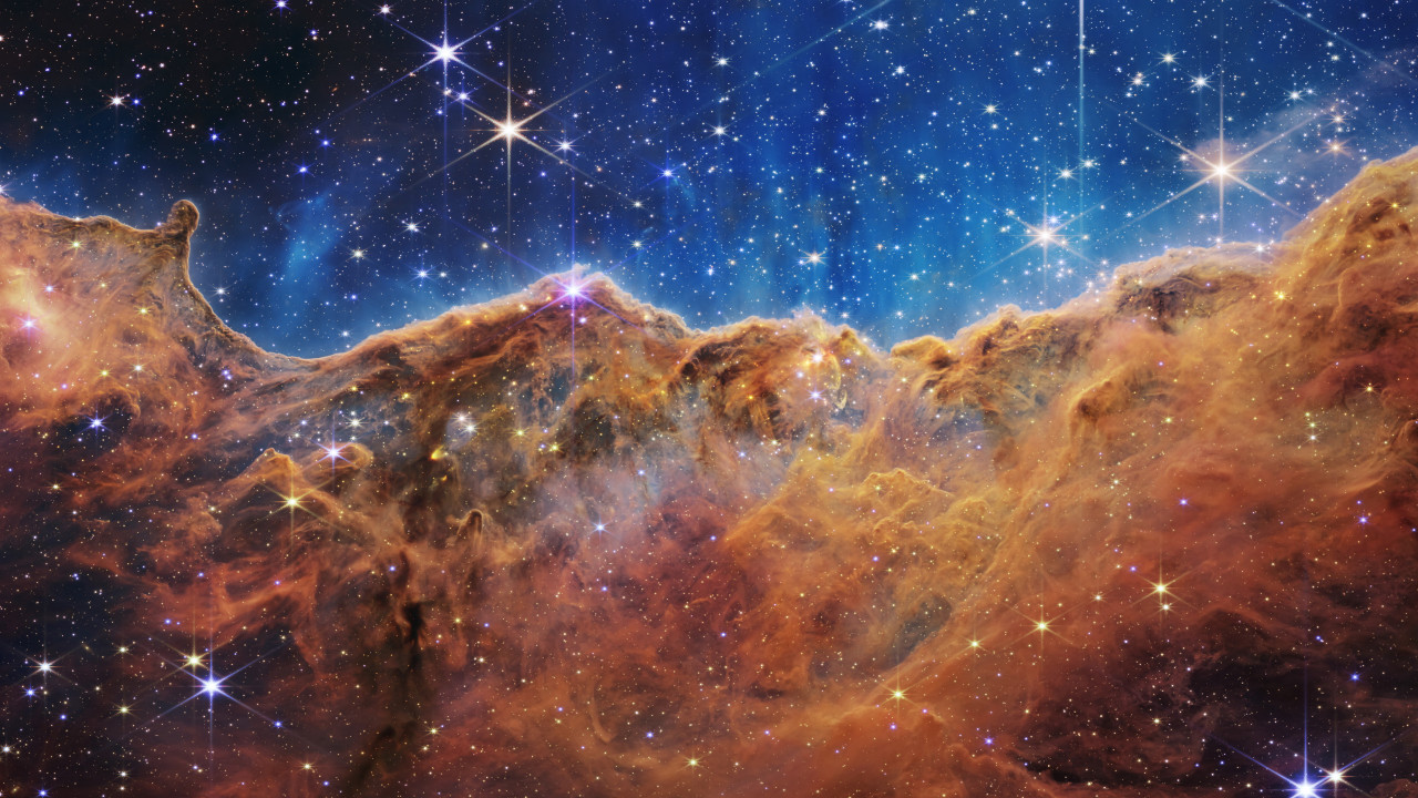 Cosmic Cliffs in the Carina Nebula wallpaper 1280x720