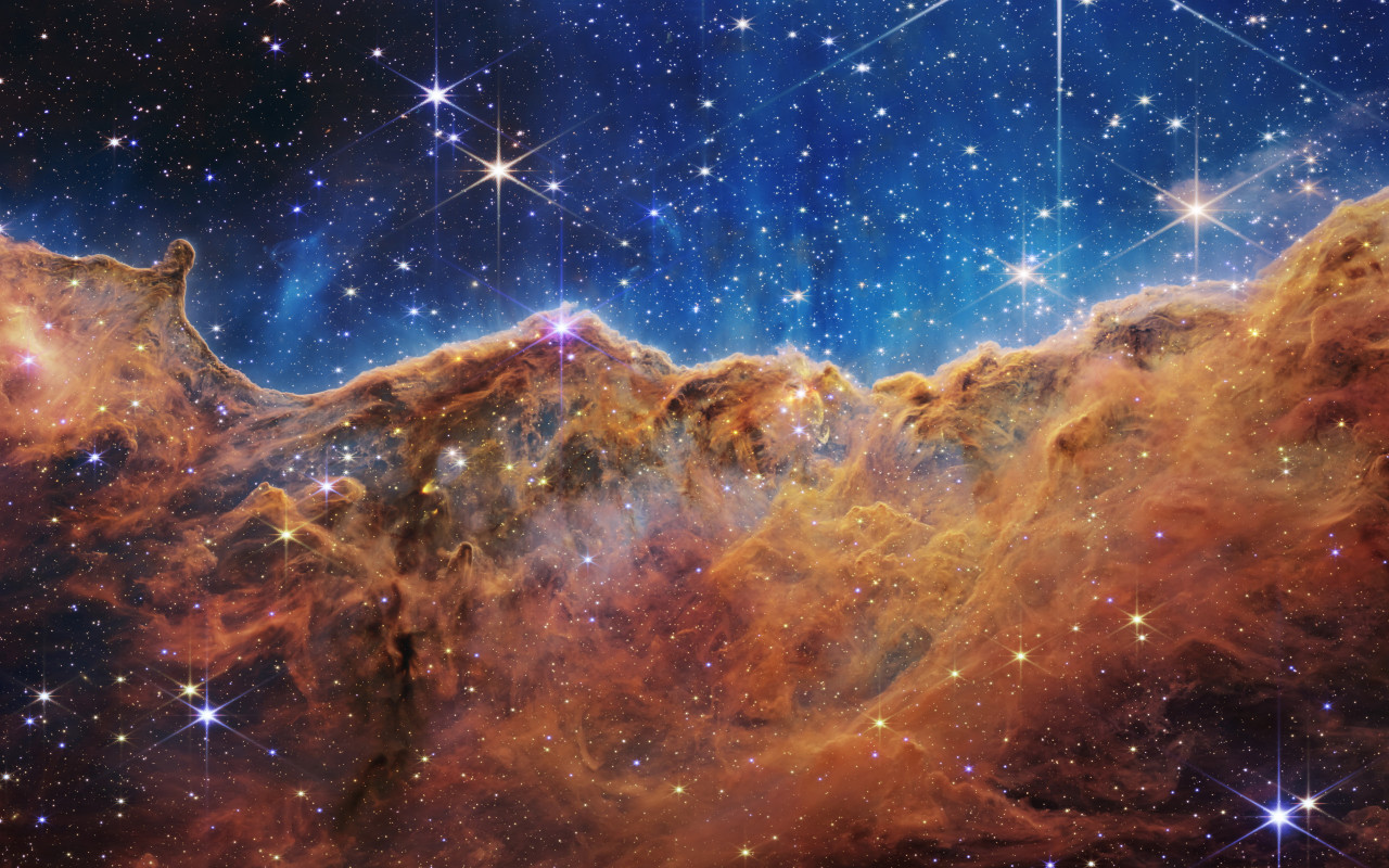 Cosmic Cliffs in the Carina Nebula wallpaper 1280x800