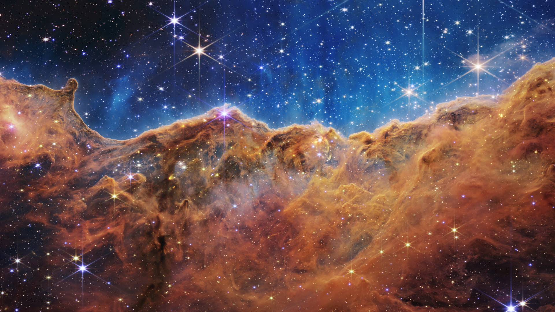 Cosmic Cliffs in the Carina Nebula wallpaper 1920x1080