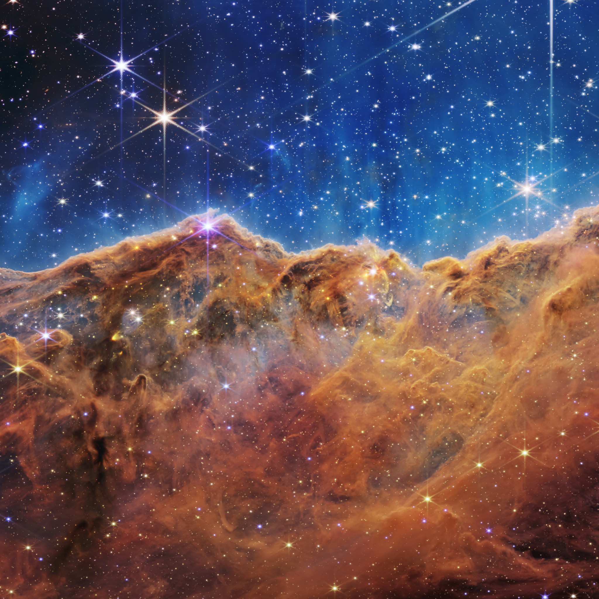 Cosmic Cliffs in the Carina Nebula wallpaper 2048x2048