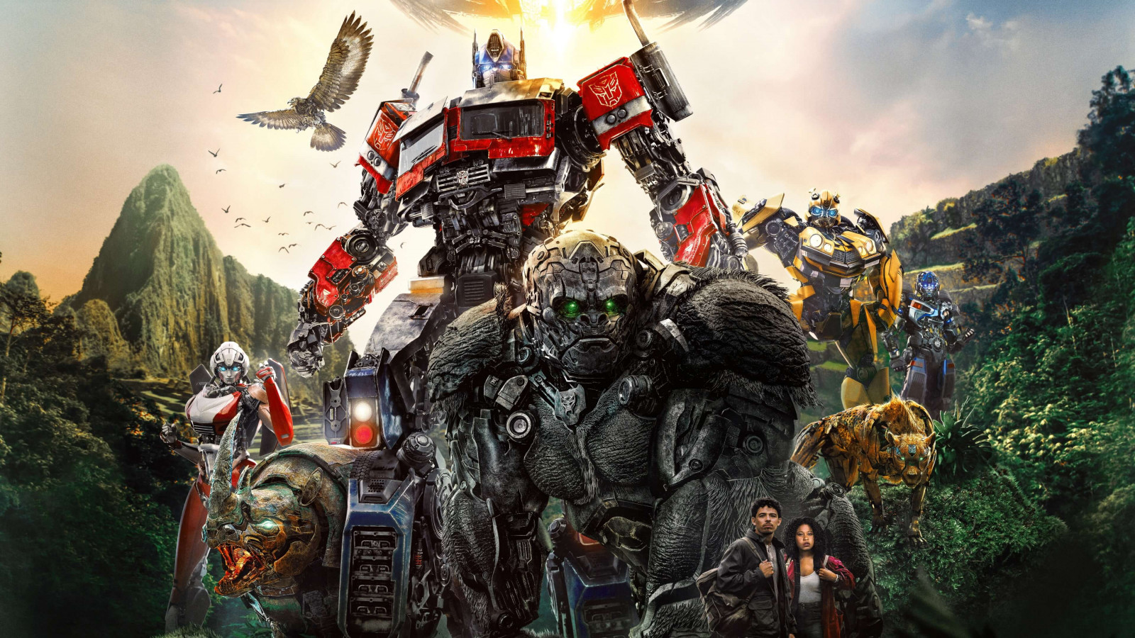 Transformers: Rise of the Beasts poster wallpaper 1600x900