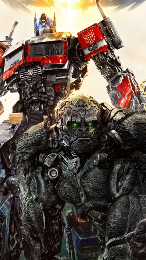 Transformers: Rise of the Beasts poster wallpaper 480x854