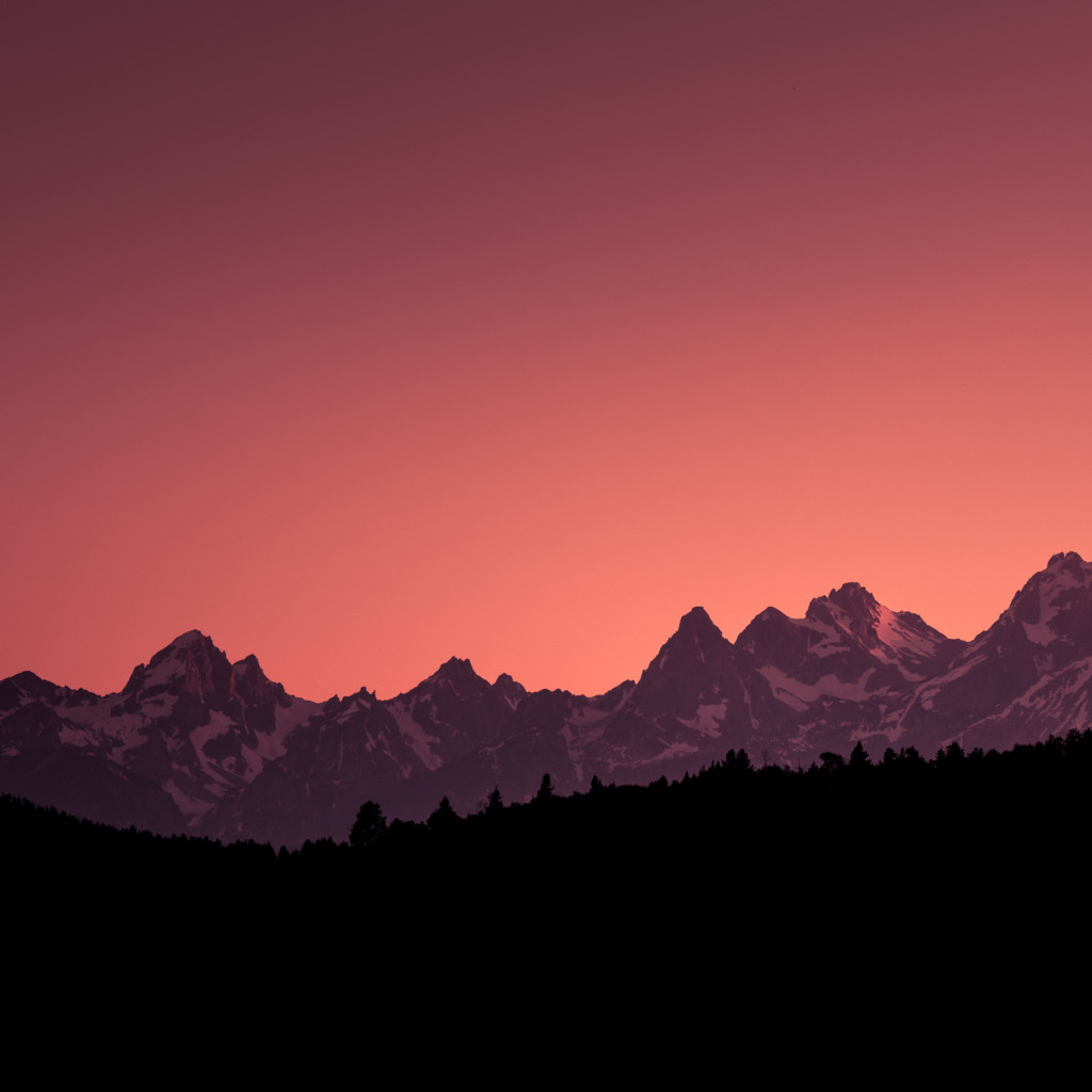 Sunset from Grand Teton wallpaper 1024x1024
