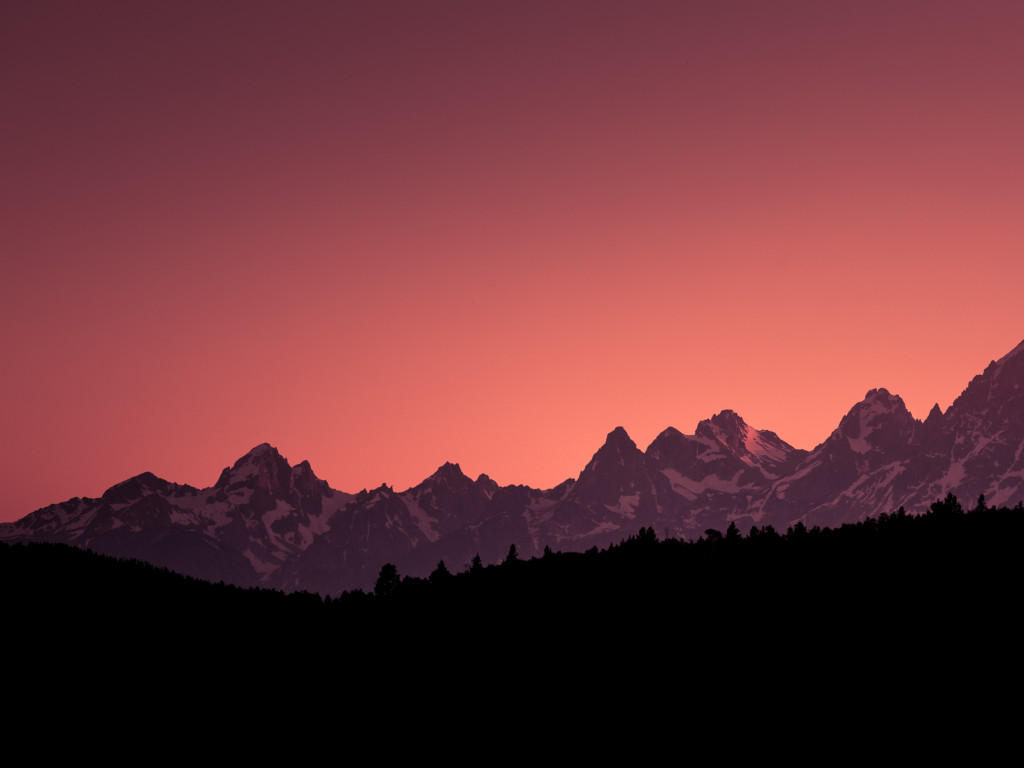 Sunset from Grand Teton wallpaper 1024x768
