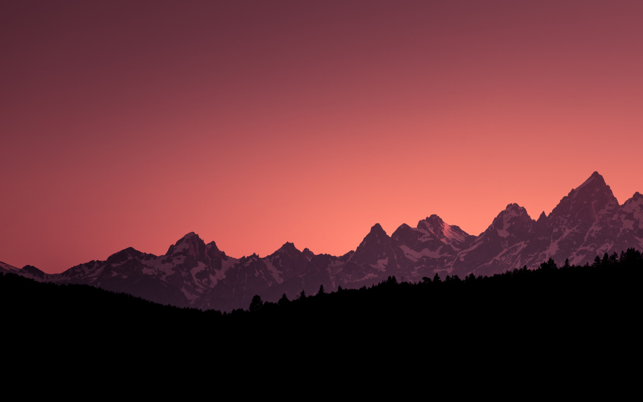 Sunset from Grand Teton wallpaper 1280x800
