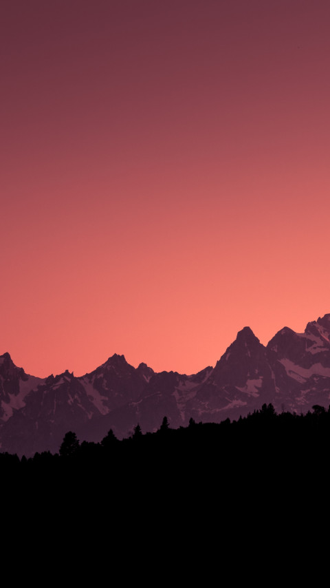 Sunset from Grand Teton wallpaper 480x854