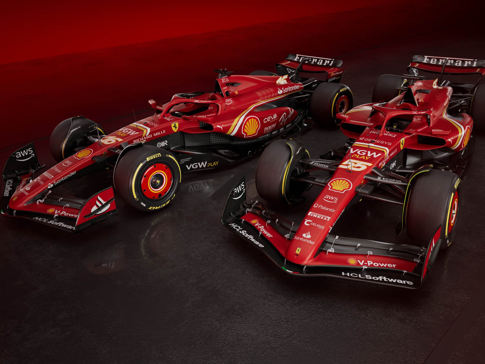 Ferrari F1 cars wallpaper 1024x768