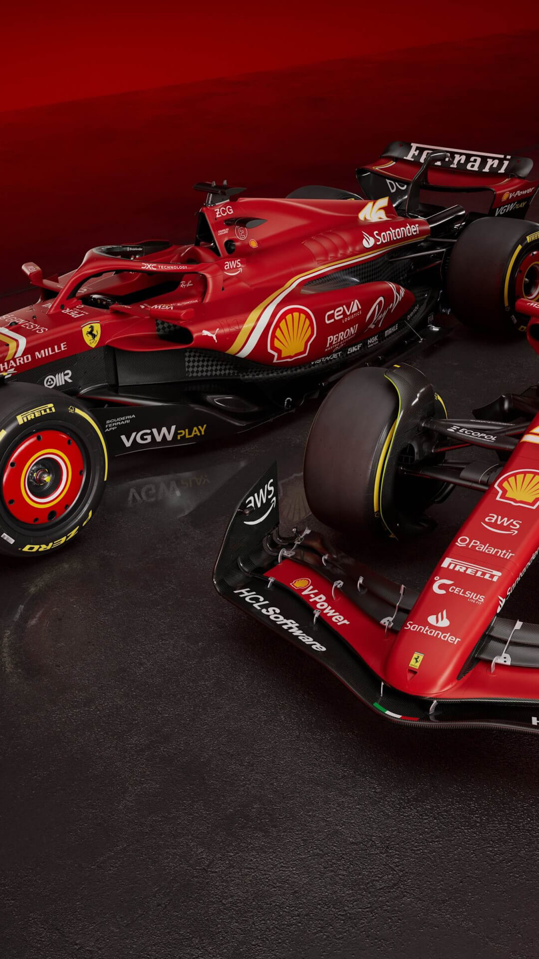 Ferrari F1 cars wallpaper 1080x1920