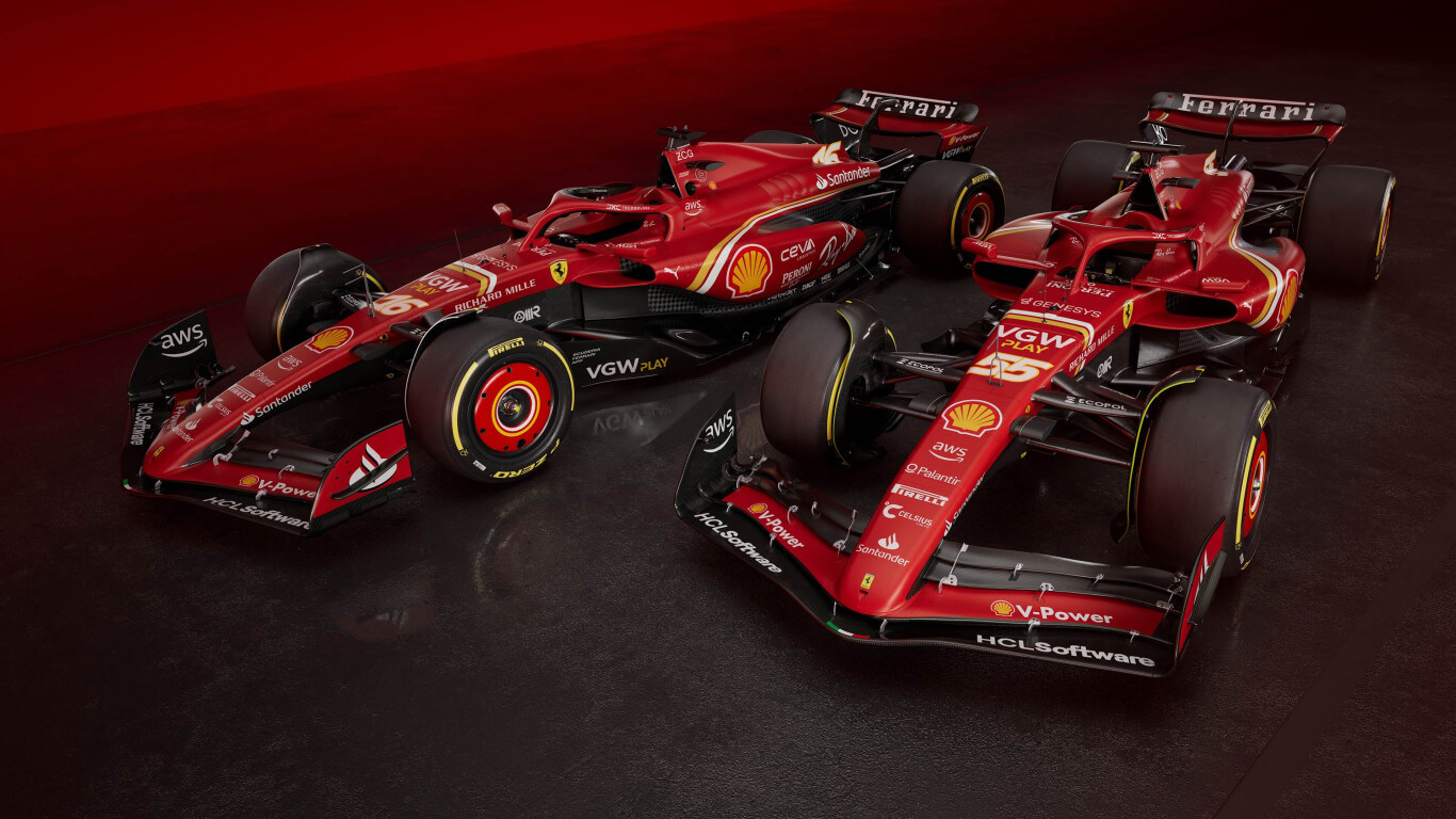 Ferrari F1 cars wallpaper 1366x768