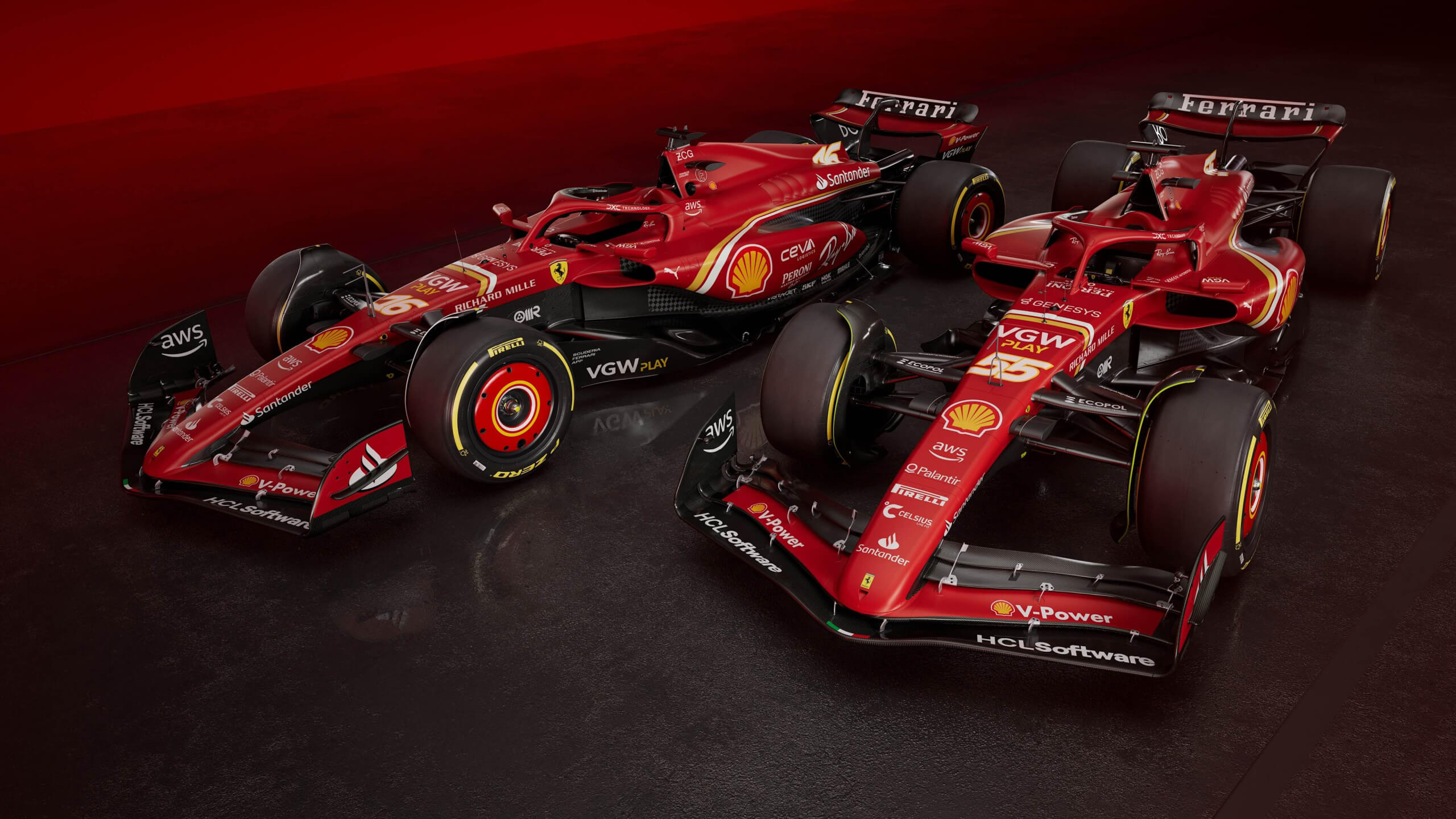 Ferrari F1 cars wallpaper 2560x1440