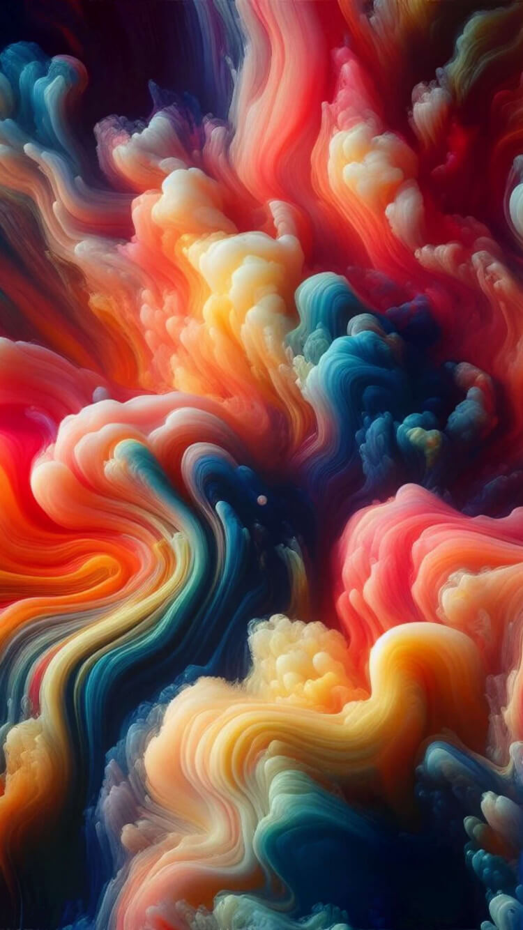 The liquid rainbow wallpaper 750x1334