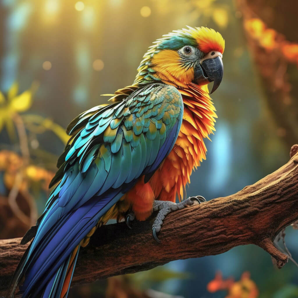 Wonderful parrot wallpaper 1024x1024