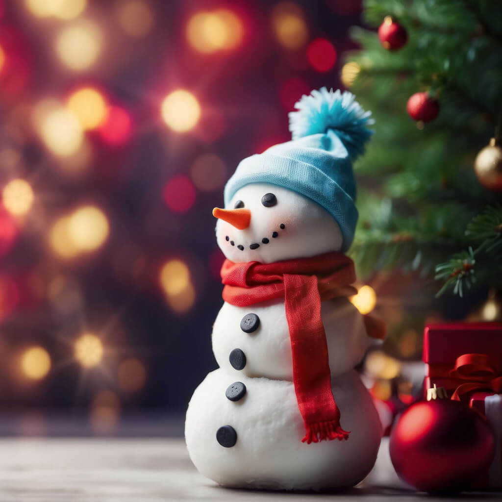 Snowman for this Christmas wallpaper 1024x1024