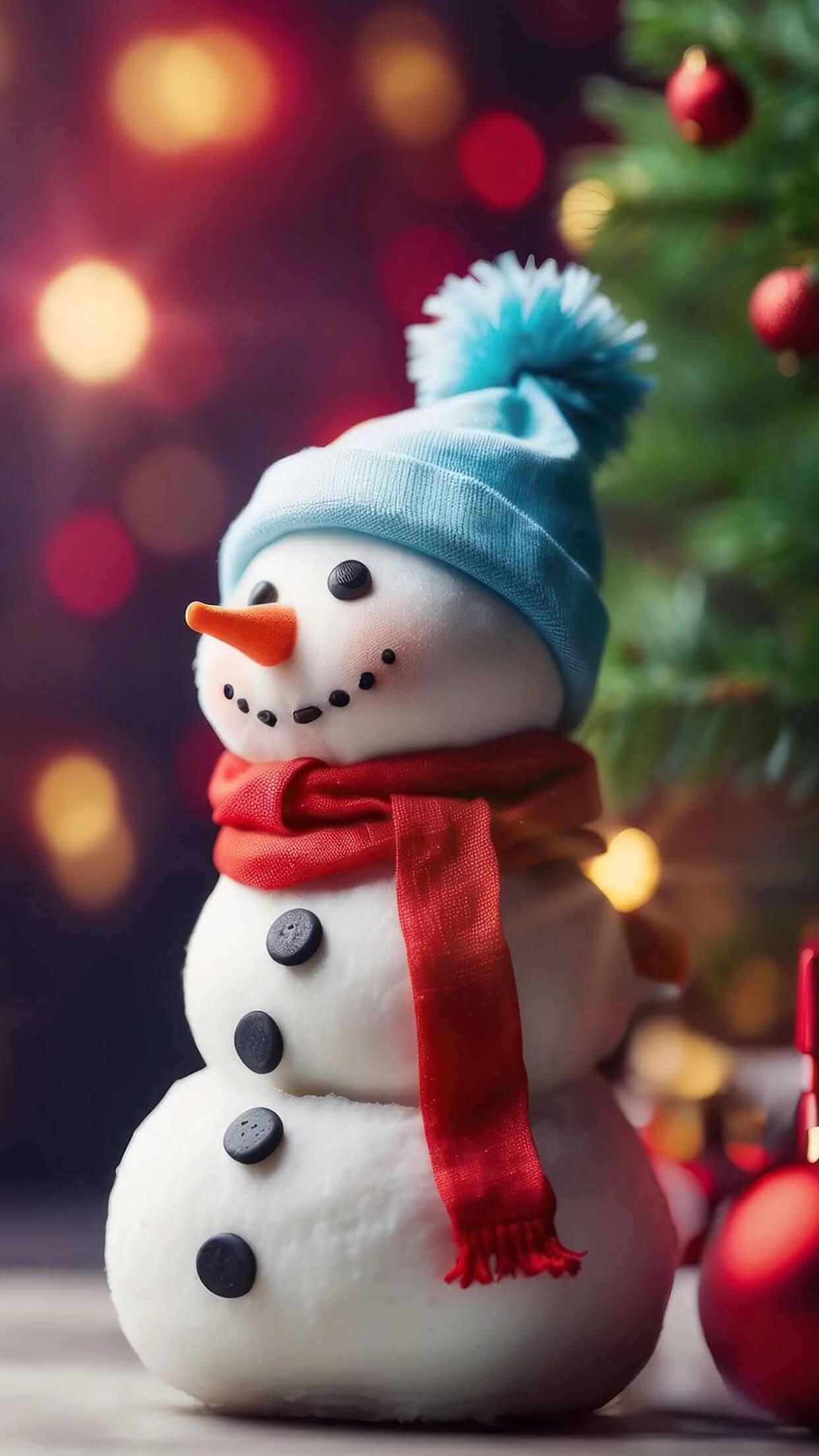 Snowman for this Christmas wallpaper 1242x2208