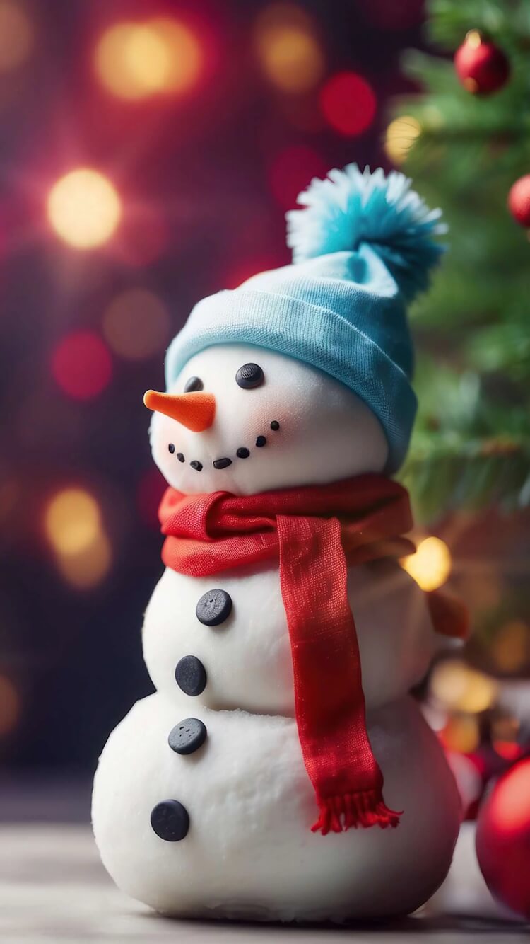 Snowman for this Christmas wallpaper 750x1334