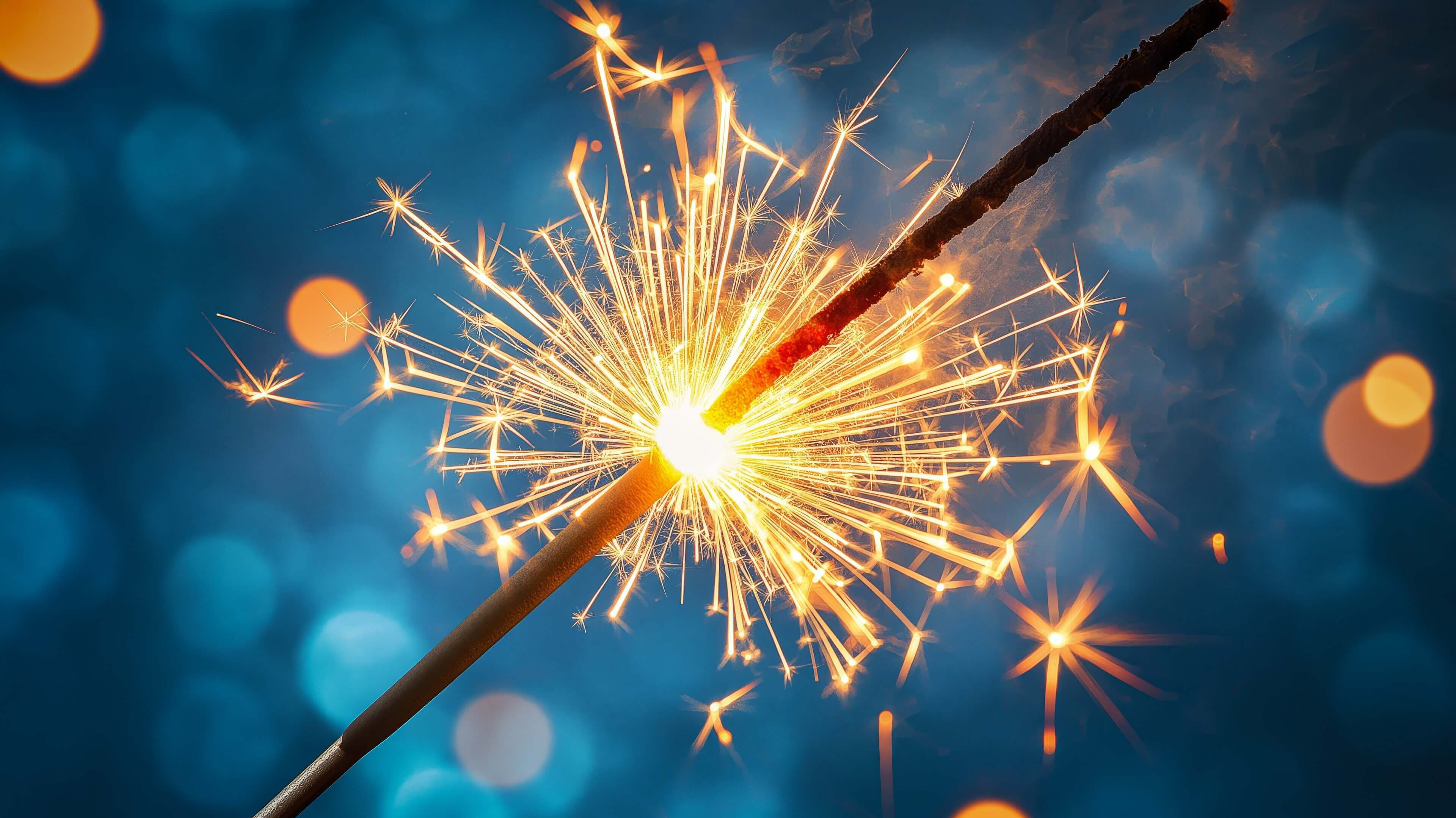 Sparkler for holidays wallpaper 3840x2160